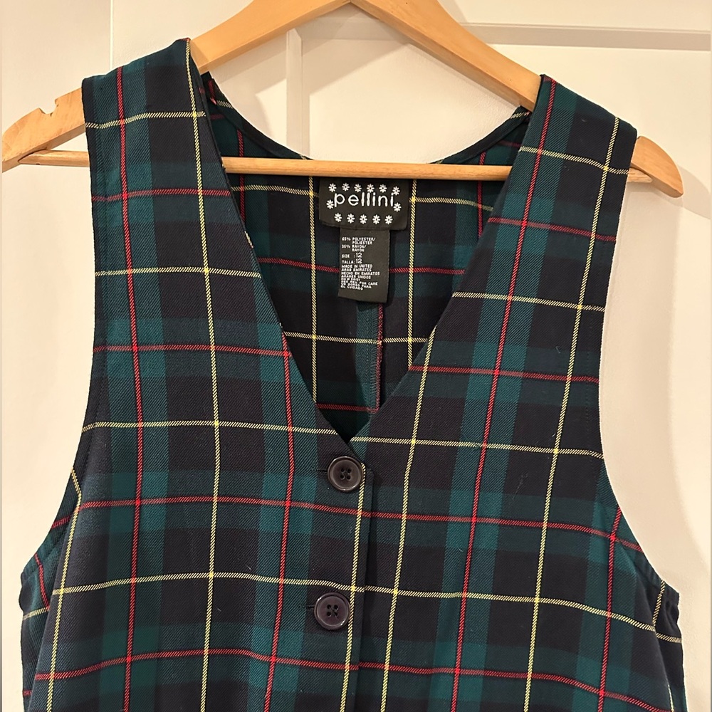Vintage pellini plaid jumper